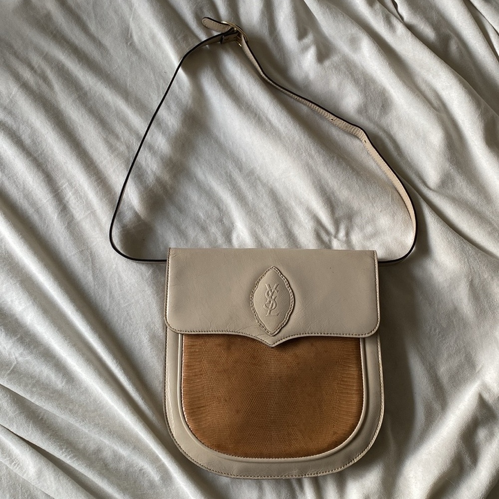 RARE Vintage off-white YSL purse